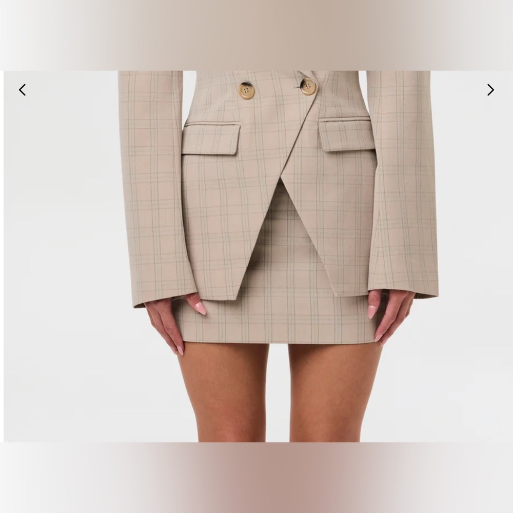 Naked wardrobe SUITING PLAID MINI SKIRT